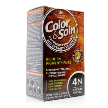 Natural hair coloration - Natural chestnut 4N