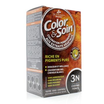 Natural hair coloration - Dark chestnut 3N