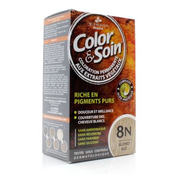 Natural hair coloration - Wheat germ blond 8N