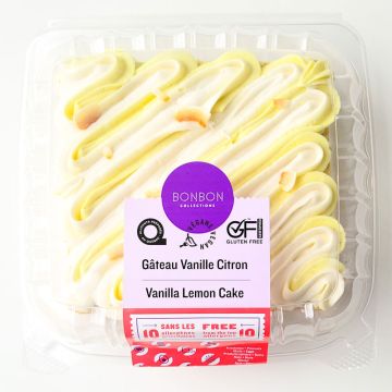 Vegan square cake - Lemon vanilla