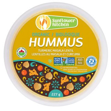 Organic hummus - Lentils with masala and turmeric