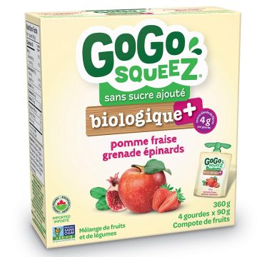 Organic GoGo Squeez - Apple Strawberry Pomegranate Spinach