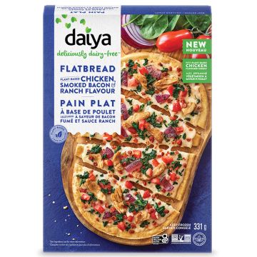 Vegetarian flatbread - Smoked chicken bacon and ranch sauce flavor