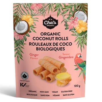 Rouleaux de coco biologiques - Saveur gingembre