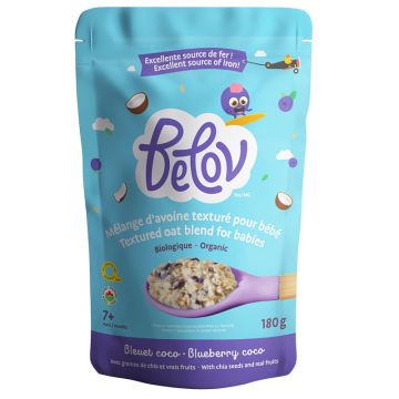 Organic textured oat cereal - Blueberry coconut 7 months+