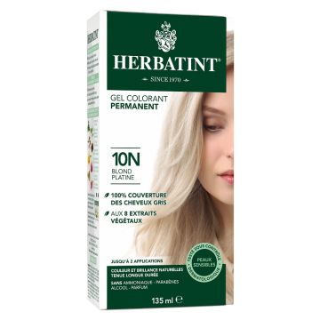 Permanent hair color gel - 10N Platinum Blond