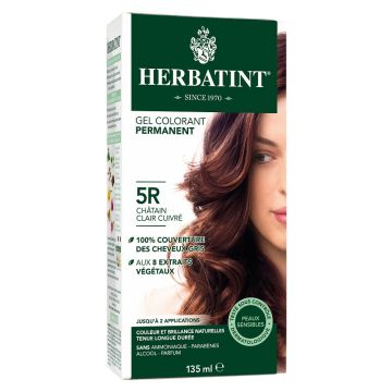 Permanent hair color gel - 5R Light Copper Chestnut