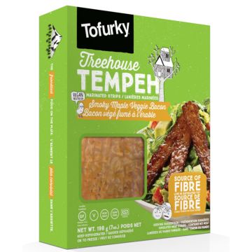 Tempeh Marinated Strips -  Smoky Veggie Bacon