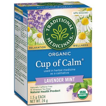 Organic Cup of Calm herbal tea - Lavender & mint