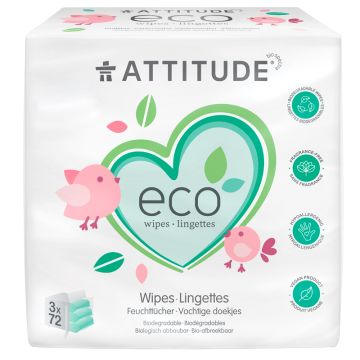 Wipes - 100% biodegradable refills (3 x 72 units)