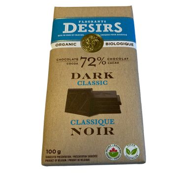 Organic dark chocolate - 72% cocoa