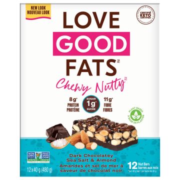 Chewy Nutty GlutenFree Keto Nut Bar Chocolate Flavored Almonds and Sea Salt