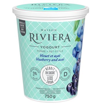 2.8% Blueberry Acai Lactose-free Set-style Yogurt