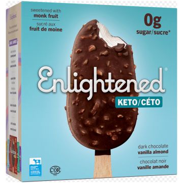 Ketogenic Ice Cream Bars - Dark chocolate vanilla almonds