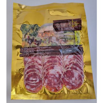 Organic cured meats - Sliced ​​sausage Le pieux