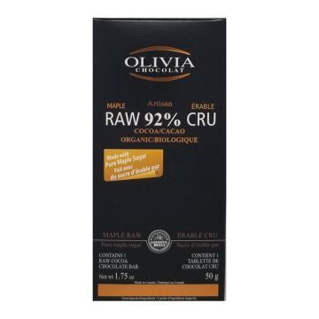 Olivia Chocolat - Maple Raw 92%