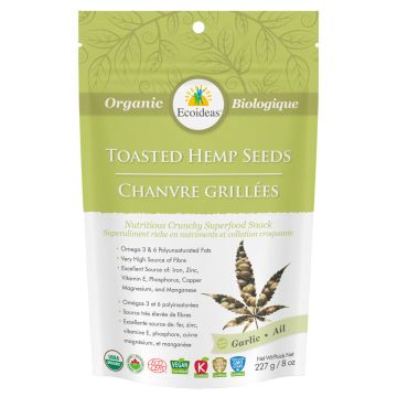 Organic toasted hemp seeds - Garlic