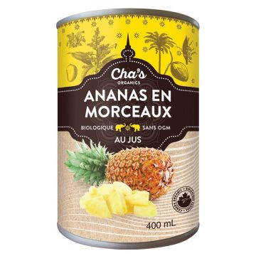 Organic canned fruits - Pineapple Chunks