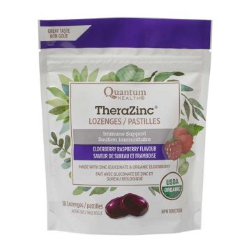 TheraZinc organic lozenges - Elderberry & raspberry flavour