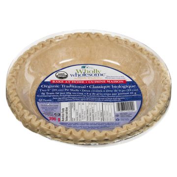 Organic pie shell  -  Traditional frozen